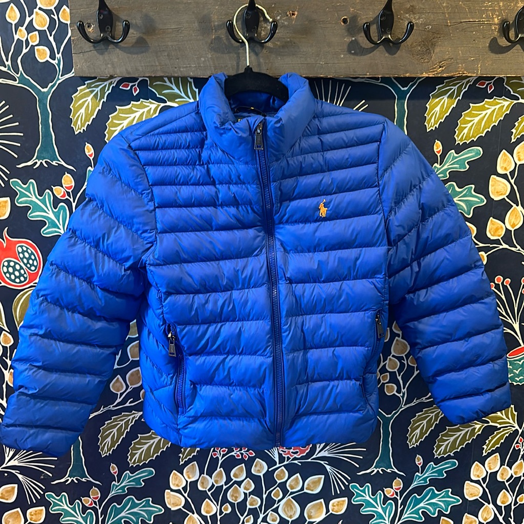 Bright Blue, Hardly Used Ralph Lauren Down Jacket. Boys 10-12.